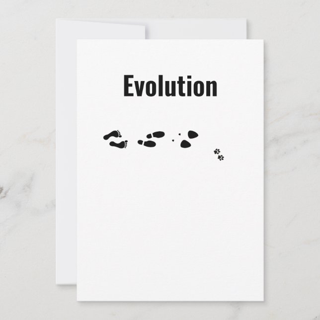 Invitation Evolution Femmes avec Chats Chiens Première Femme  (Devant)