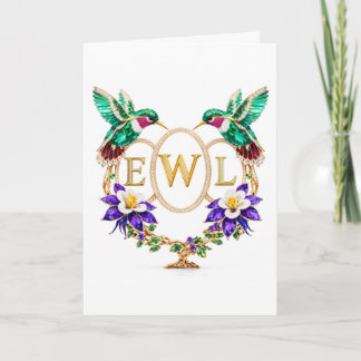 Invitation EWL Hummingbird Any Letters Custom Folded Wedding
