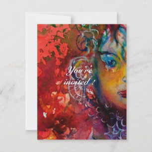 Invitation EXCALIBUR 2, rouge vif, violet rose