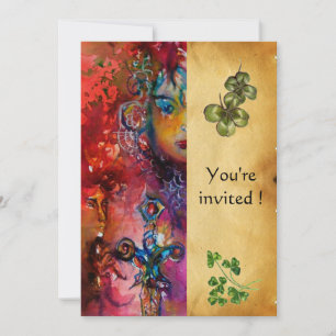 Invitation EXCALIBUR , Soirée de la Saint-Patrick , parchemin