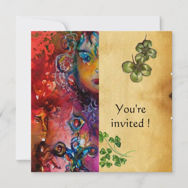 Invitation EXCALIBUR , Soirée de la Saint-Patrick , parchemin (Devant)