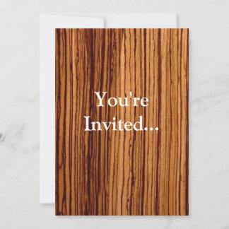 Invitation Exécutif de Faux Zebrawood Woodgrain