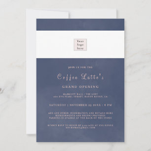 Invitation Exemple classique Marine Blue Smoke Business Ouver
