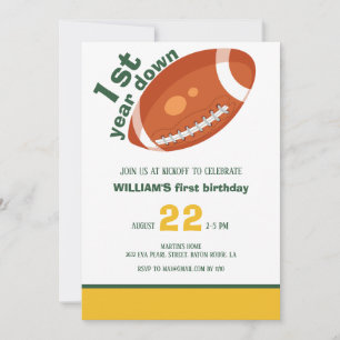 Invitation Exemple de football rétro première année bas 1er a
