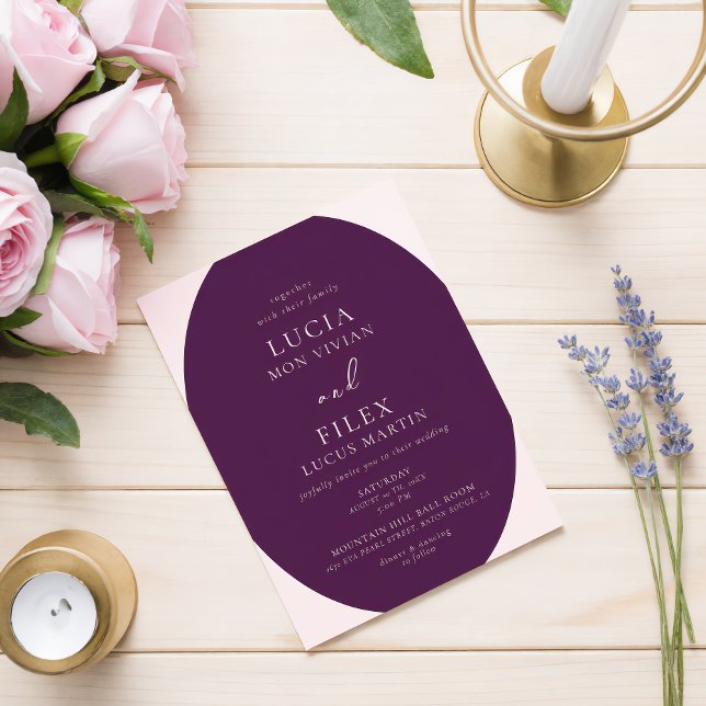 Invitation Exemple de mariage Royal Crimson (Créateur téléchargé)