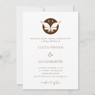Invitation Exemple de minimaliste Mariage à papillon chic