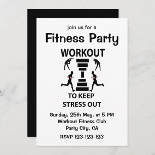 Invitation Exercice Fitness Party