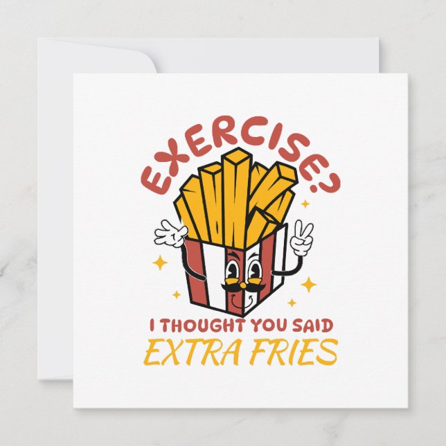 Invitation Exercice Je Pensais Que Vous Aviez Dit Frites Supp (Devant)