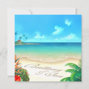 Invitation Exotic Beach (demandez-moi de mettre vos noms dans