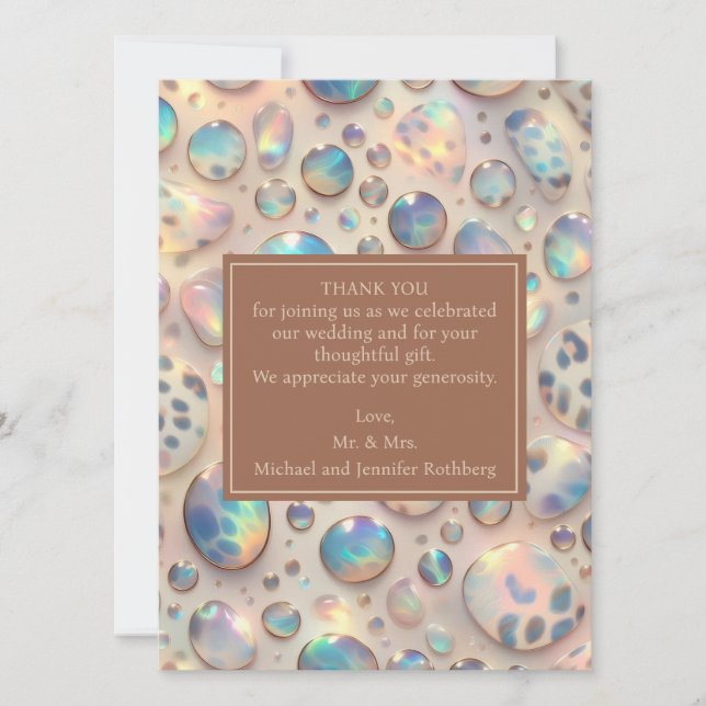 Invitation Exotic Posh Wedding Pre-Filled Thank You Cards (Devant)