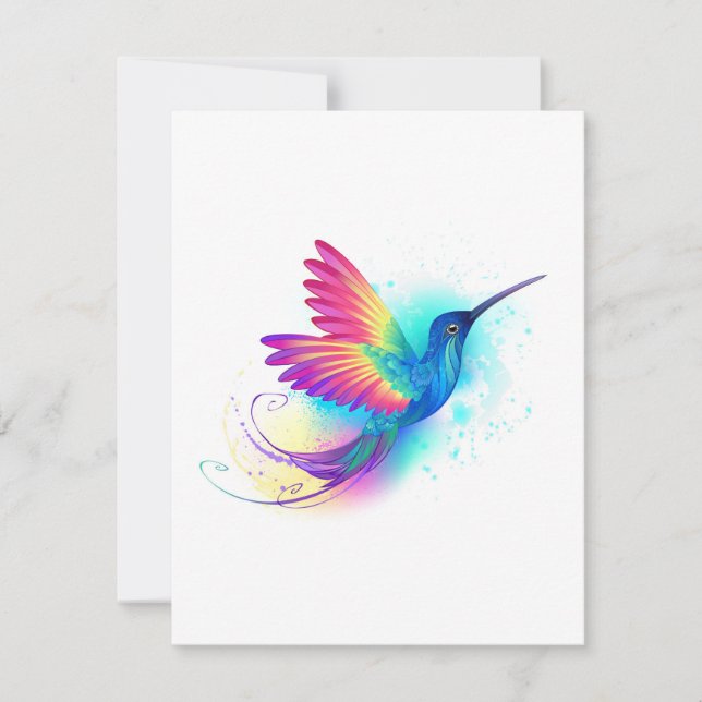 Invitation Exotic Rainbow Hummingbird (Devant)