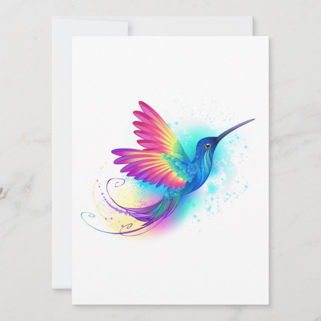Invitation Exotic Rainbow Hummingbird (Devant)