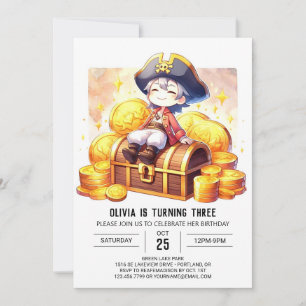 Invitation Expédition Personnalisée Pirate Anniversaire