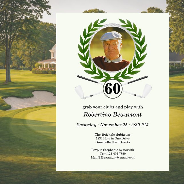 Invitation Expérience de joueur sur le thème du golf élégant  (Créateur téléchargé)
