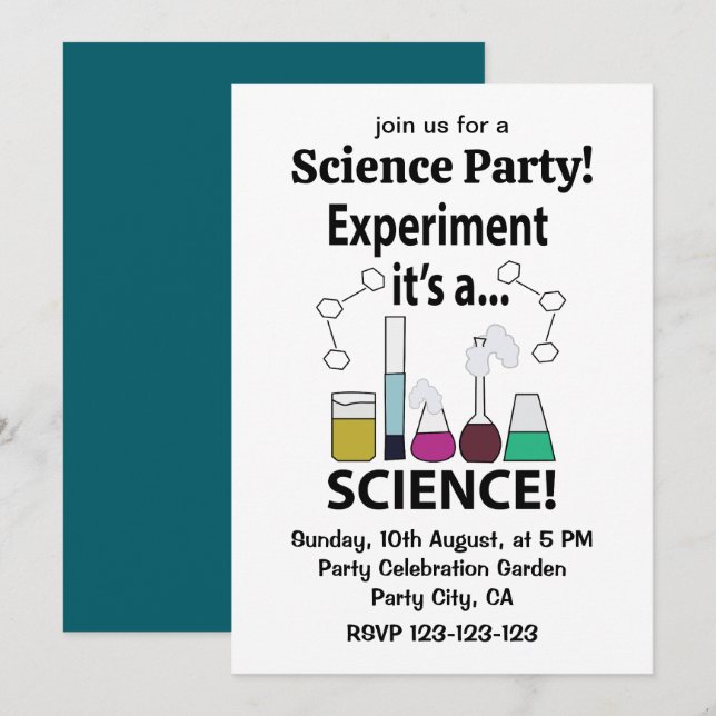 Invitation Expérience scientifique C'est une science (Devant / Derrière)