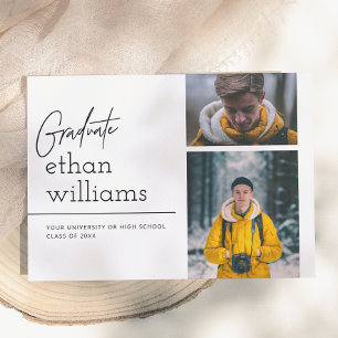 Invitation Explore Modern 2 Photos Graduation Announcement