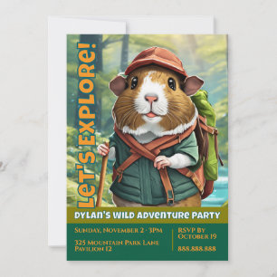 Invitation Explorons ! Randonneur de cochons d'Inde extérieur