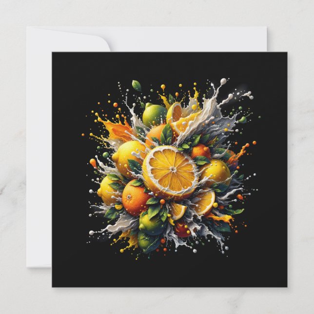 Invitation Explosion de Citrus (Devant)