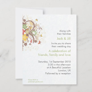 Invitation Explosion de fleurs 4,25x5,5