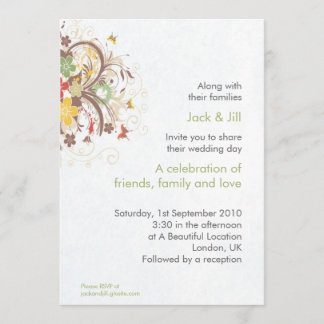 Invitation Explosion de fleurs 5x7