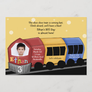 Invitation Express de Choo Choo - fête d'anniversaire de