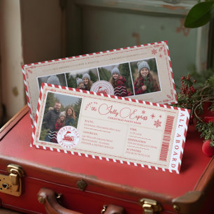 Invitation Express du Pôle Nord Ticket fête de Noël