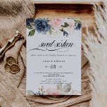 Invitation Exquise Automne Floral Sweet sixteen fête d'annive<br><div class="desc">Cette magnifique invitation à la fête d'anniversaire de sweet sixteen floral d'automne est parfaite pour une famille et des amis se réunissent pour célébrer le 16e anniversaire. Le design dépeint des fleurs fantaisistes de couleur rose dessinée à la main, bleu foncé et bleu marine, inspirant élégance, classe et beauté naturelle....</div>