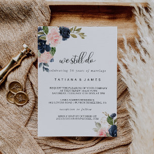 Invitation Exquise Automne Floral Vow Renouvellement