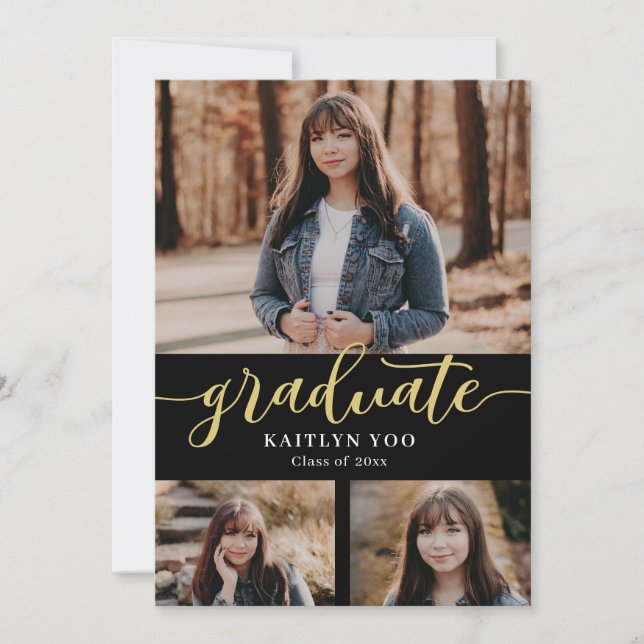 Invitation Exquise Goût Editable Color Graduati Invitati (Devant)