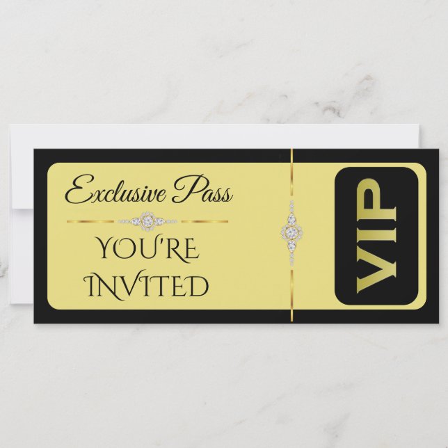 Invitation Exquisit VIP Anniversaire Anniversaire (Devant)
