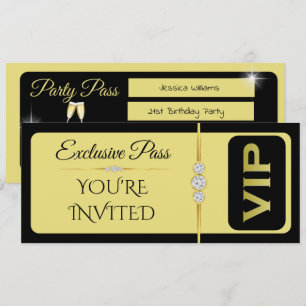 Invitation Exquisit VIP Anniversaire Avec Diamants Anniversai