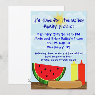 Invitation extérieure de barbecue