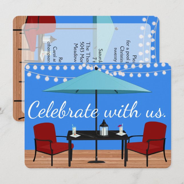 Invitation extérieure de partie de Chambre (Devant / Derrière)