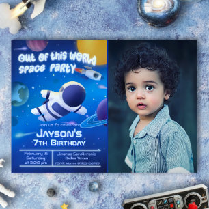 Invitation Extrait de cette fête spatiale mondiale avec photo
