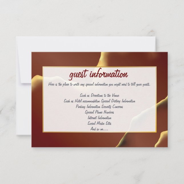 Invitation Extraordinaire Fab Mariage Inky Earthtone Rouge Ab (Devant)