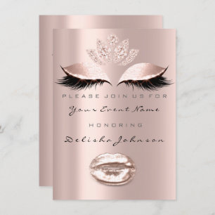 Invitation Eyes Lips Sweet 16th Drips Parties scintillant Maq