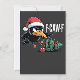 Invitation F-caw-f Corbeau Corneille Sapin de Noël Noël Corbe