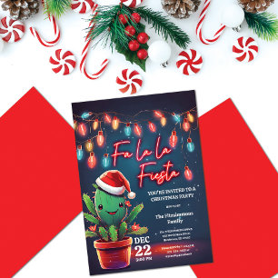 Invitation Fa la Fiesta Cactus Noël