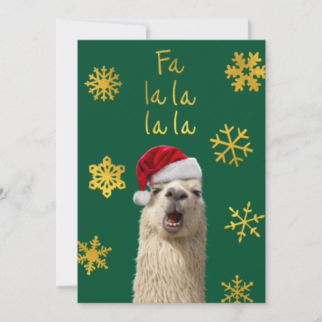 Invitation Fa La La La Llama (Devant)