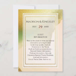 Invitation Fab Chartreuse 🤵 audacieux et élégant Mariage bud