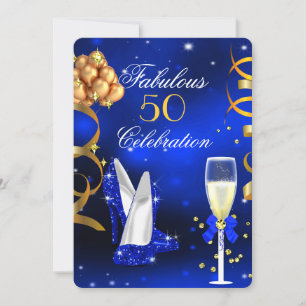 Invitation Fabrique Champagne Party Royal Blue Heels Gold
