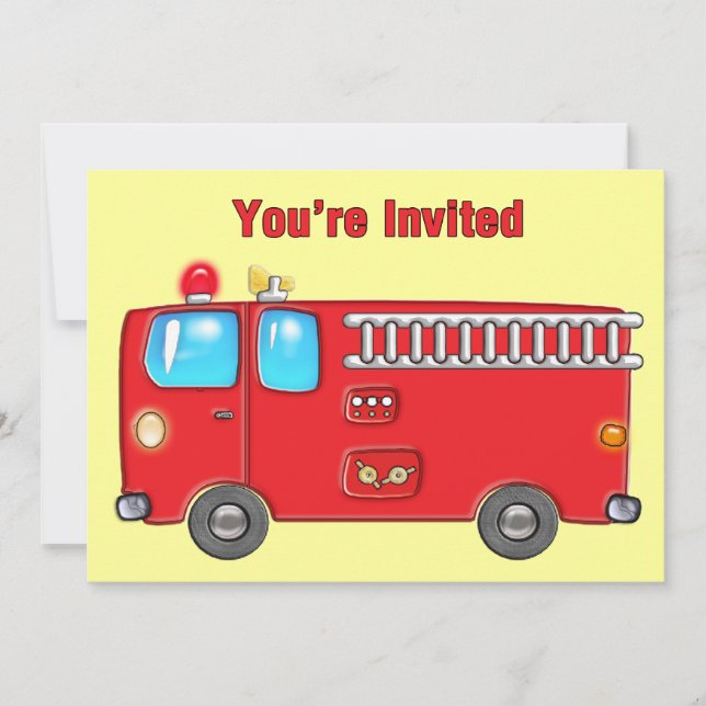 Invitation Fabrique Fire Truck (Devant)