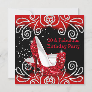 Invitation Fabrique Parties scintillant Rouge talons hauts fê