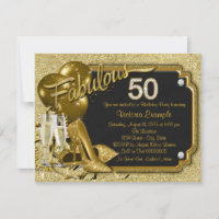 Carte invitation anniversaire 50 ans Fabuleuse 50