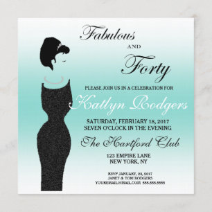 Invitation Fabuleuse fête Tiara et 40 fête de 40e anniversair