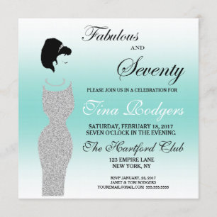 Invitation Fabuleuse fête Tiara et 70 70e fête d'anniversaire