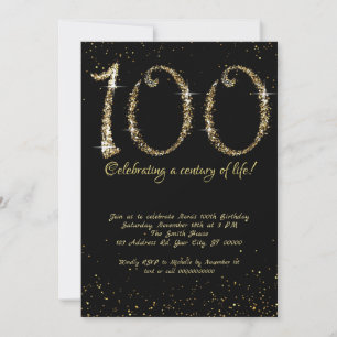 Invitation Fabuleux 100e anniversaire, Parties scintillant d'