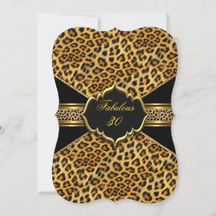 Invitation Fabuleux 30 Gold Black Leopard 30e anniversaire 2