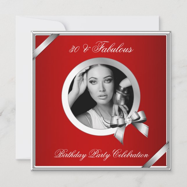Invitation Fabuleux 30 Regal Red Diamond Silver Photo (Devant)