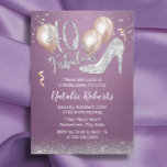 Invitation Fabuleux 40 moderne violet fille 40e anniversaire<br><div class="desc">Fabuleux 40 Modern Purple & Silver Girl 40th Birthday Invitations.</div>